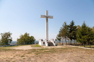Berehove, Ukrayna - 14 Ağustos 2021: Büyük Birlik Haçı
