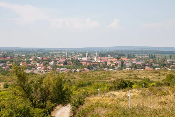 Berehove Ukraina Augusti 2021 Utsikt Från Hill Med Great Cross — Stockfoto