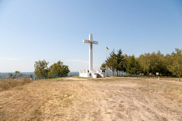 Berehove, Ukraine - August 14, 2021: The Great Cross of Unity