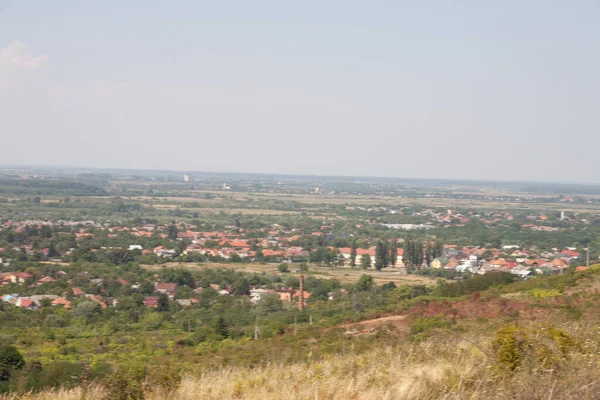 Berehove Ucrânia Agosto 2021 Vista Colina Com Grande Cruz Unidade — Fotografia de Stock