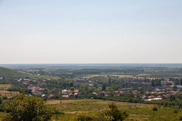 Berehove Ucraina Agosto 2021 Vista Fron Hill Con Gran Croce — Foto Stock