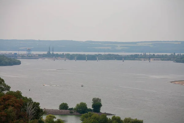 Blick Auf Den Dnjepr Sommer Kaniv Ukraine Tarasova Hill Chernecha — Stockfoto