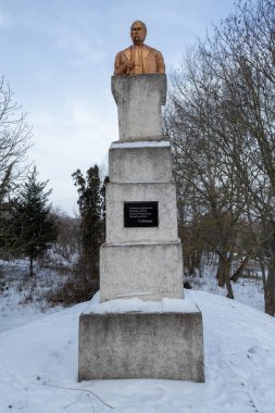 Lozuvatka, Ukrayna - 24 Ocak 2026: Taras Shevchenko anıtı