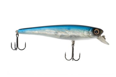 beyaz arkaplanda izole edilmiş balık yemi.