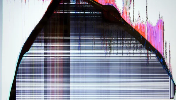 Tv screen with static noise. bad signal reception — Stock Photo, Image