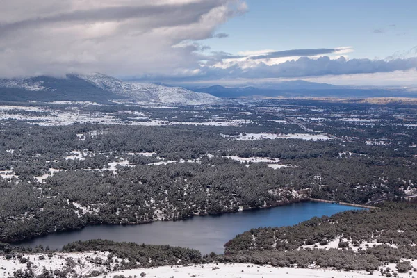 Grandes Chutes Neige Dans Pinède Revenga Dans Parc National Sierra — Photo