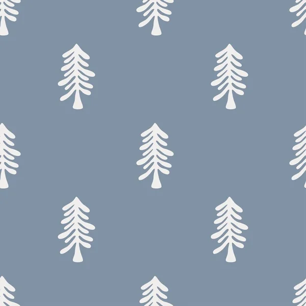 Fundo Natal Sem Costura Com Árvores Natal Decorativas Ilustração Vetorial —  Vetores de Stock