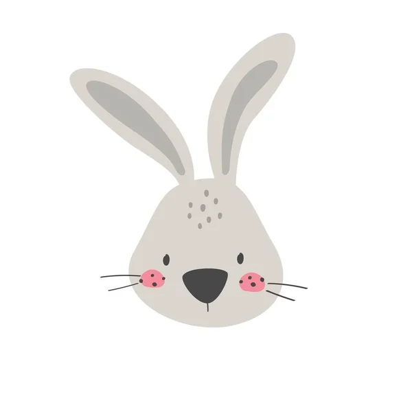 Ручная Рисованная Векторная Иллюстрация Милого Забавного Кролика Концепция Дизайна Детей Лицензионные Стоковые Иллюстрации