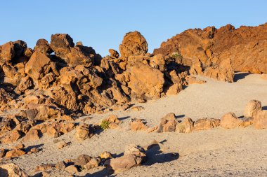 Sunrise caldera El Teide yanardağ, Tenerife, İspanya