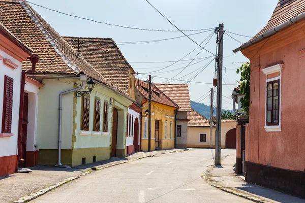 Historical centre of Medias, medieval city in Transylvania, Romania — Stock Photo, Image