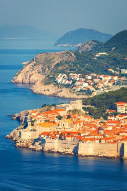 Dubrovnik eski, eski şehirde görüntüleyin. Hırvatistan. 
