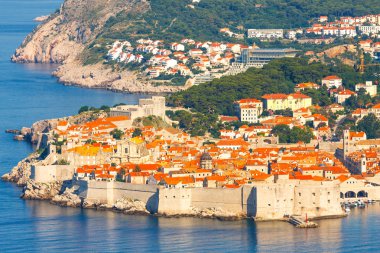 Dubrovnik eski, eski şehirde görüntüleyin. Hırvatistan. 