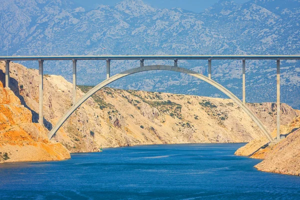 Bella vista dal ponte di Maslenica, Croazia — Foto Stock