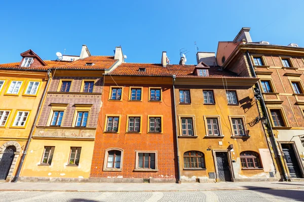 Old town square in Warsaw in a sunny day — Stock Photo, Image