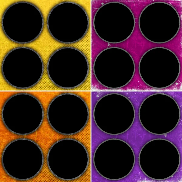 Conjunto de círculos de colores fondos, ilustración — Foto de Stock