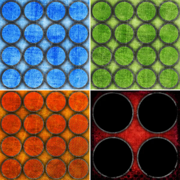 Serie di cerchi colorati sfondi, illustrazione — Foto Stock