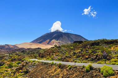 İspanya, Kanarya Adaları, Tenerife 'deki Volkan El Teide manzarası 
