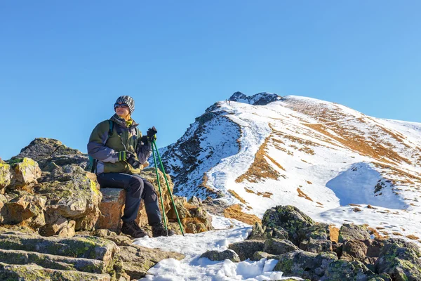 Vista de inverno de High Tatra Mountains, Polônia — Fotografia de Stock