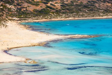Balos Lagoon, Crete güzel plaj görünümünü