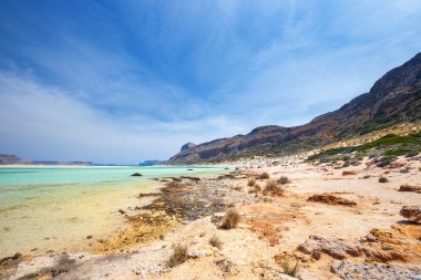 Balos Lagoon, Crete güzel plaj görünümünü