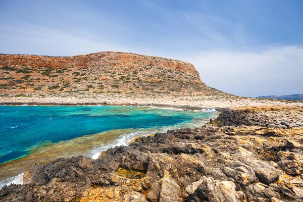 Blick auf den schönen Strand in der Lagune von Balos, Beton — Stockfoto