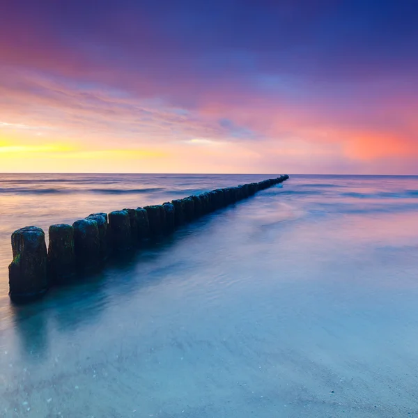 Beautiful long exposure sunset shot — Stock Photo, Image