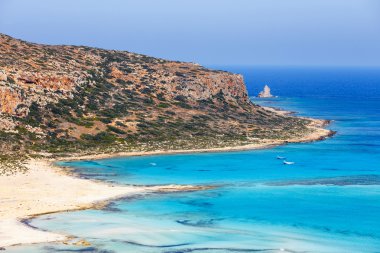 Balos Lagoon, Crete güzel plaj görünümünü