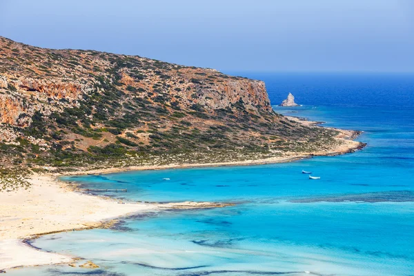 Balos Lagoon, Crete güzel plaj görünümünü — Stok fotoğraf