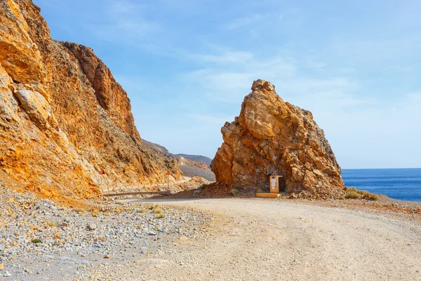 Cesta do laguny Balos v Kréta, Řecko — Stock fotografie