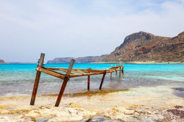 Balos Lagoon, Crete güzel plaj görünümünü