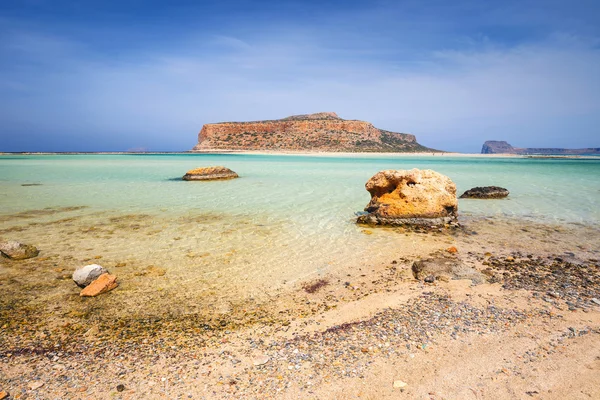 Vue sur la belle plage de Balos Lagoon, Crète — Photo