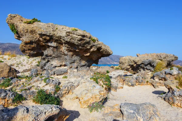 Pláž Elafonissi na Krétě, Řecko — Stock fotografie