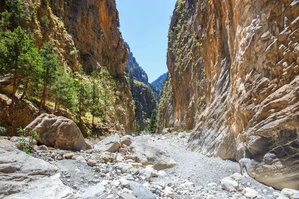 Samaria kloof op Kreta, Griekenland — Stockfoto