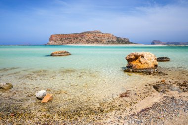 Balos Lagoon, Crete güzel plaj görünümünü