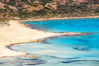 Balos Lagoon, Crete güzel plaj görünümünü