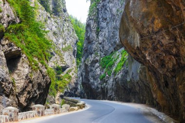 Bicaz Canyon in Romania, one of the most spectacular roads in Romania clipart