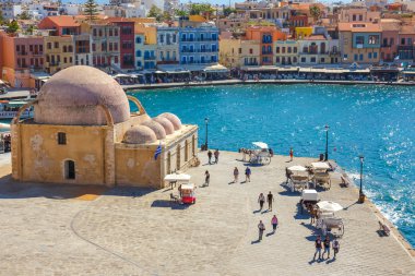 Hanya Girit - 23 Maj, 2016: Görünüm eski bağlantı noktası Hanya Girit, Yunanistan. Hanya Girit ikinci büyük kentidir.