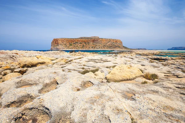 Pohled na krásné pláži v laguny Balos, Kréta — Stock fotografie