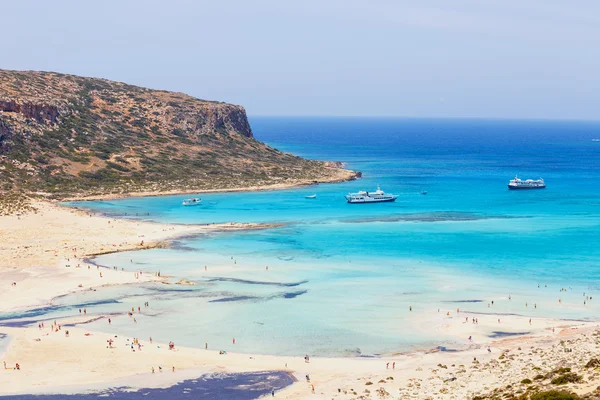 Balos Lagoon, Crete güzel plaj görünümünü — Stok fotoğraf