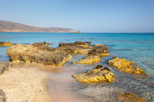 Strand van Elafonissi op Kreta – Griekenland — Stockfoto