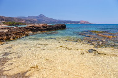 Görünümü güzel Falasarna Beach Crete, Yunanistan