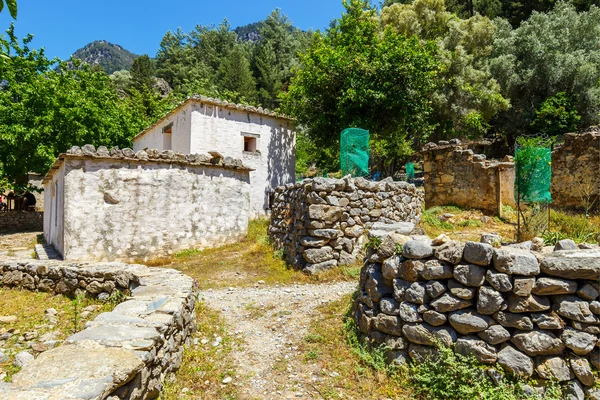 Displaced village Samaria in Samaria Gorge in central Crete, Greece — Stock Photo, Image