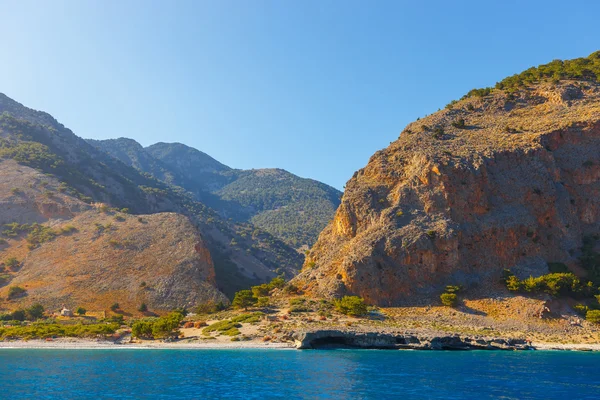 Södra kusten av Kreta nära Agia Roumeli, Grekland — Stockfoto