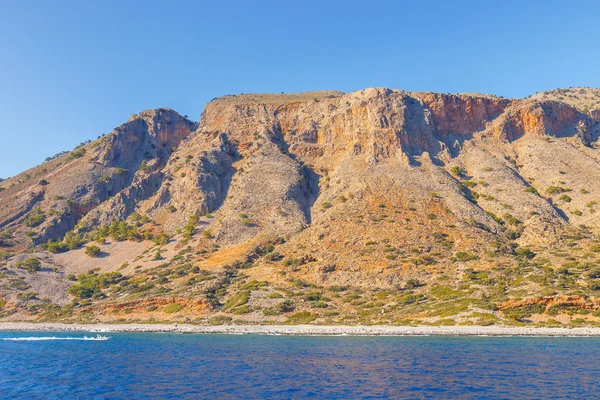 Południowym wybrzeżu Krety w pobliżu Agia Roumeli, Grecja — Zdjęcie stockowe