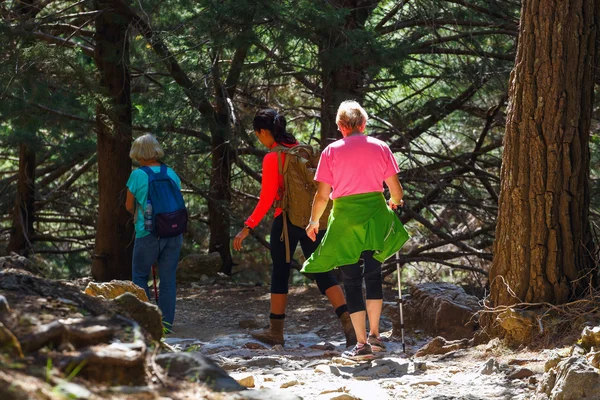 Samaria kloof, Griekenland - 26 mei 2016: Wandelen toeristen in Samaria kloof in Centraal Kreta, Griekenland. Het nationaal park is een Unesco biosfeerreservaat sinds 1981 — Stockfoto