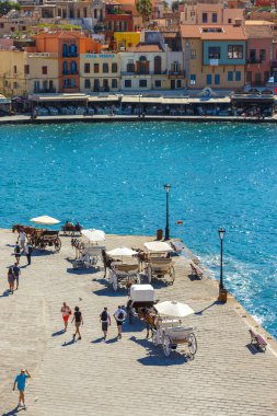 Hanya Girit - 23 Maj, 2016: Görünüm eski bağlantı noktası Hanya Girit, Yunanistan. Hanya Girit ikinci büyük kentidir.