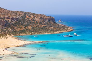 Balos Lagoon, Crete güzel plaj görünümünü