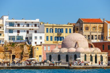 Hanya Girit - 25 Maj, 2016: Hanya, Yunanistan eski liman. Hanya Girit ikinci büyük kentidir.