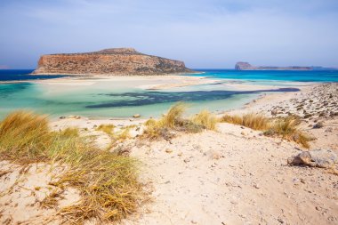 Balos Lagoon, Crete güzel plaj görünümünü