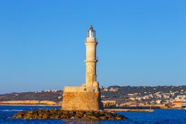 Eski liman ve deniz feneri Hanya, Crete, Yunanistan